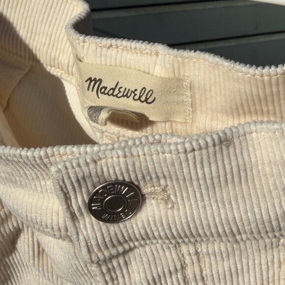 Madewell Emmett Wide-Leg Pant in Corduroy, White - Picture 5 of 6